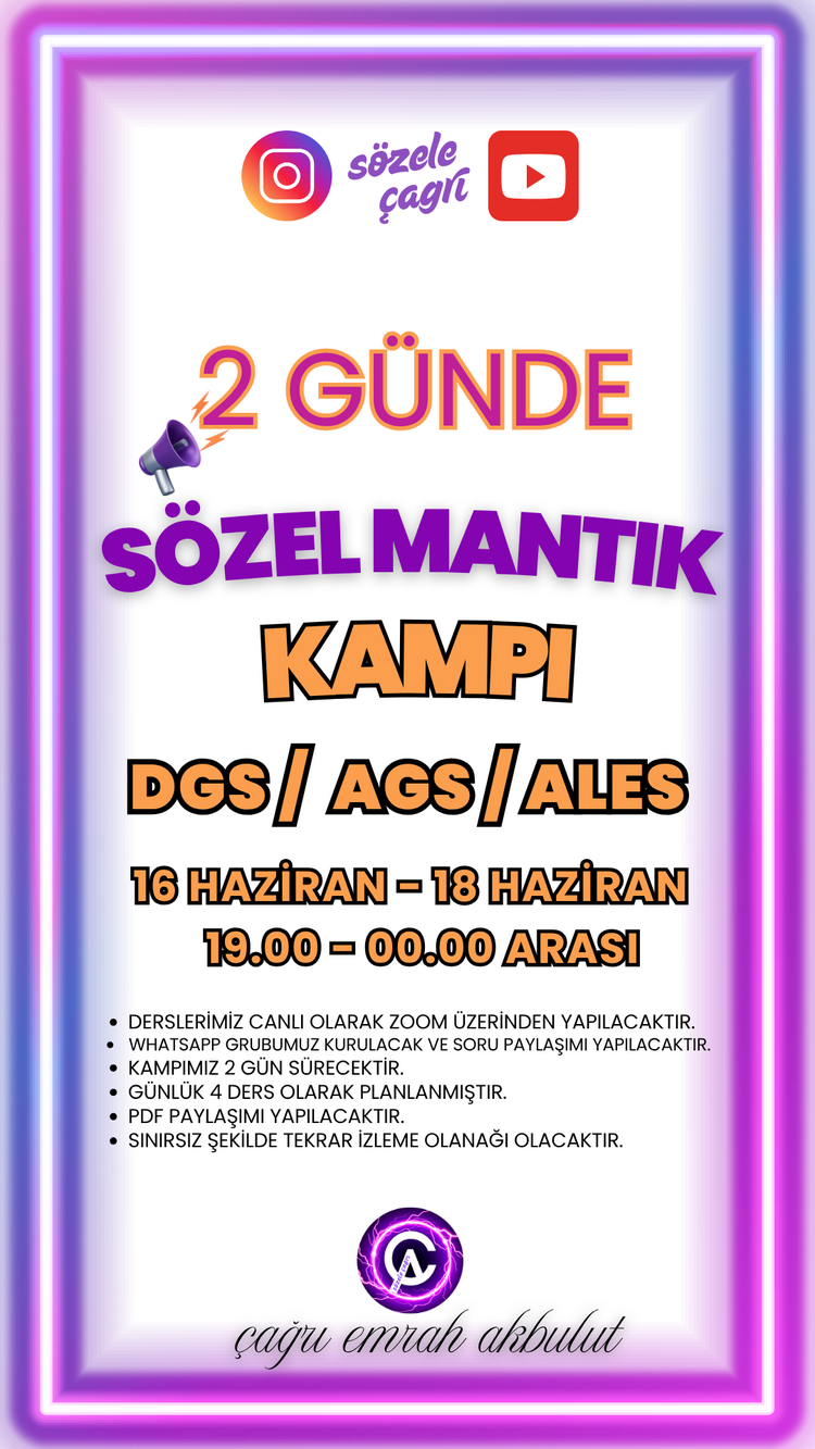 2 GÜNDE SÖZEL MANTIK