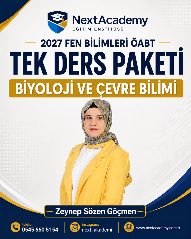 2027 FEN BİLİMLERİ ÖABT Tek Ders Paketi (Biyoloji ve Çevre Bilimi)