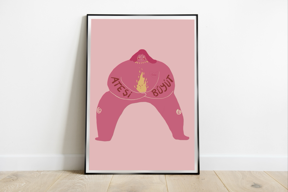 Ateşi büyüt poster - 50x70cm 