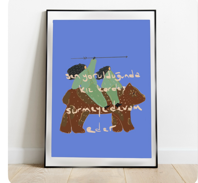 Kız kardeş poster 50x70cm