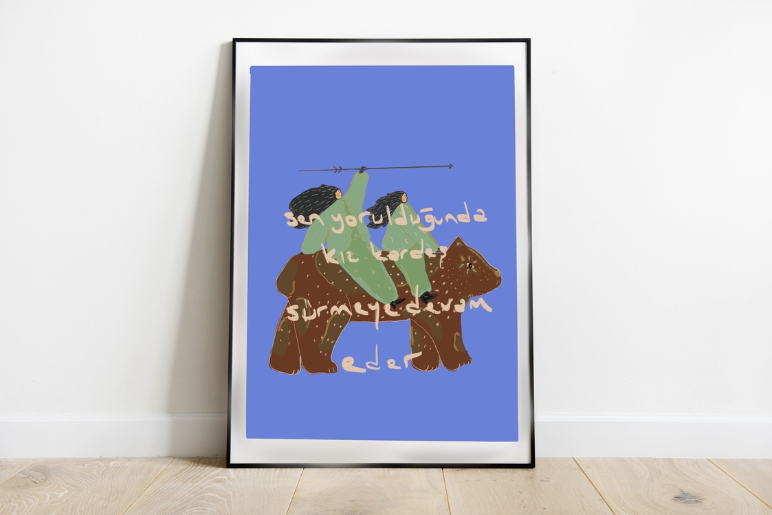 kız kardeş poster  A3 
