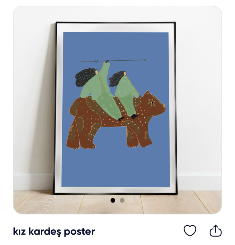 Kız kardeş poster 50x70 cm