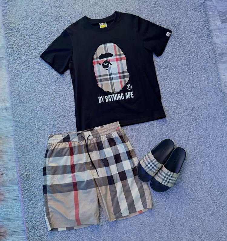 Bape Burberry Set 2’li