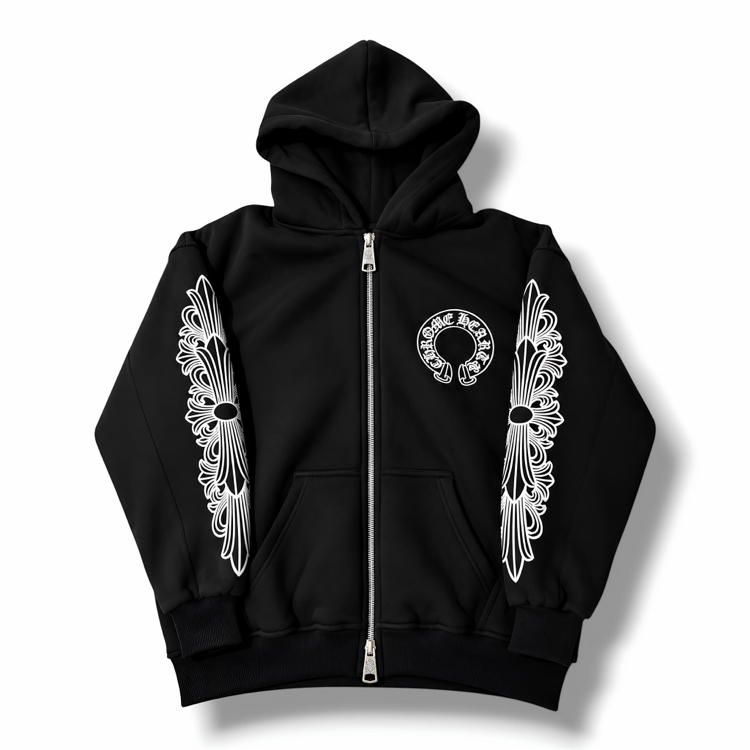 Chrome Hearts Flare Zip-Up Hoodie