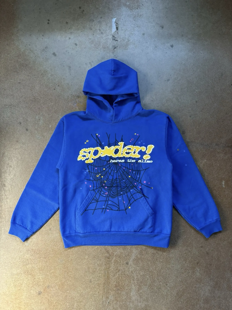 Sp5der Blue Hoodie
