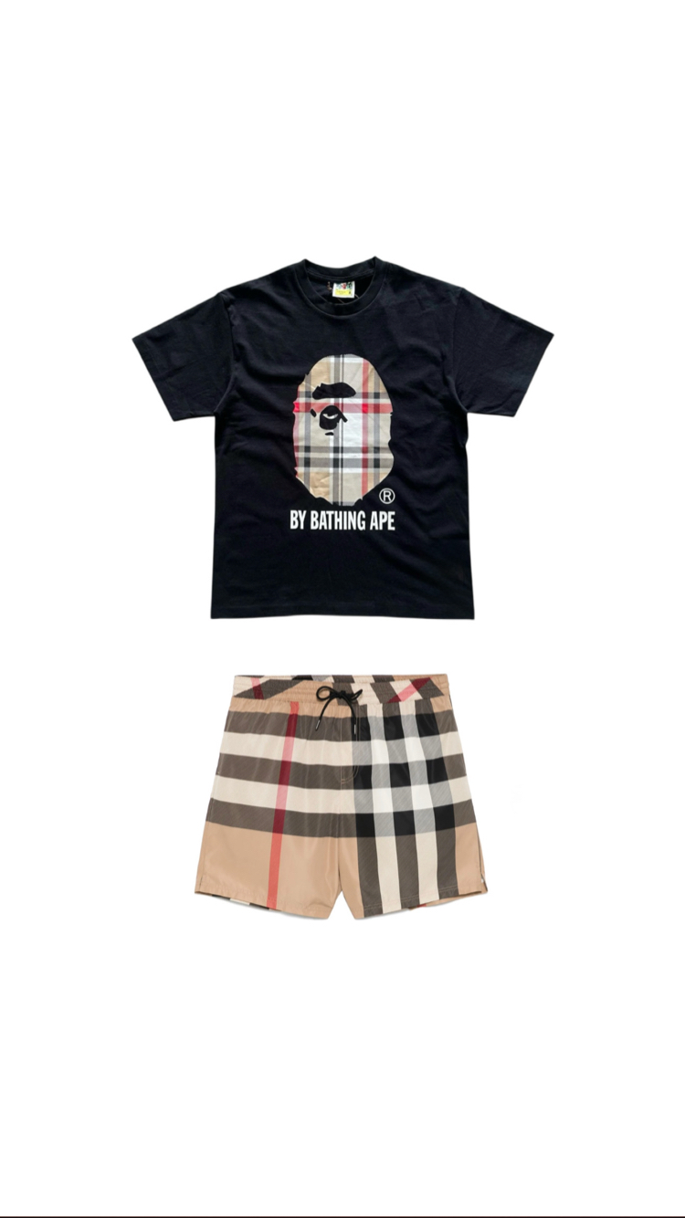 Bape Burberry Set 2’li