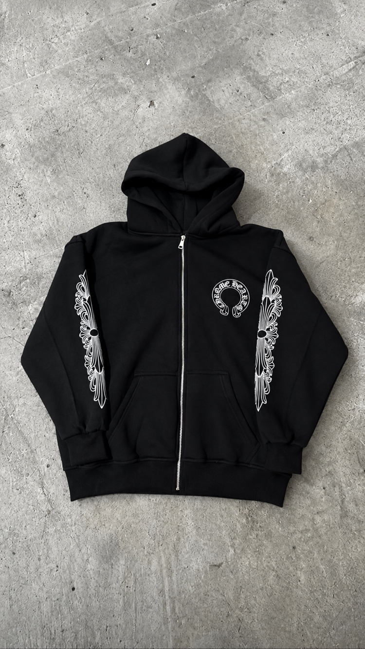 Chrome Hearts Flare Zip-Up Hoodie