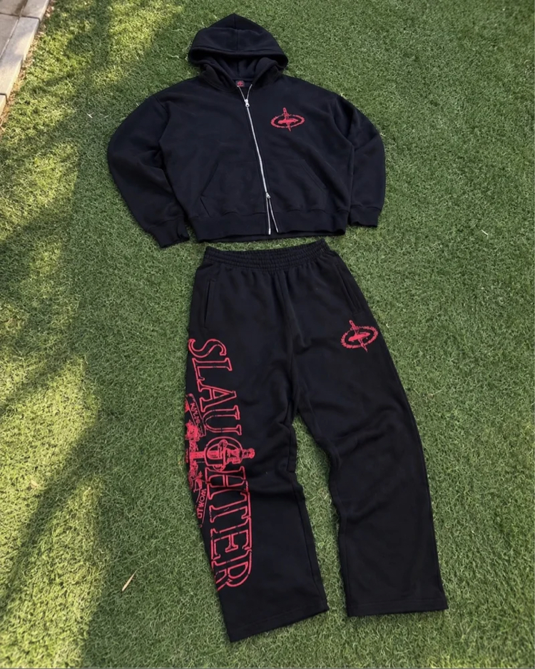 Corteiz Slaughter Gang Zip-Up Tracksuit
