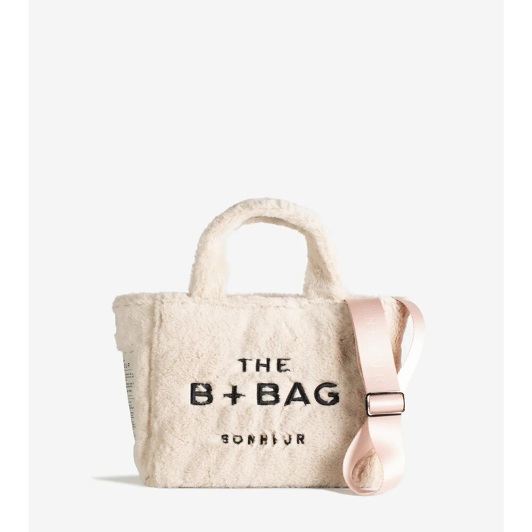 Bonheur Fluffy Sheep Beige Bag White