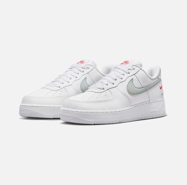 Nike Air Force 1 Low Swoosh - White/Grey/Red