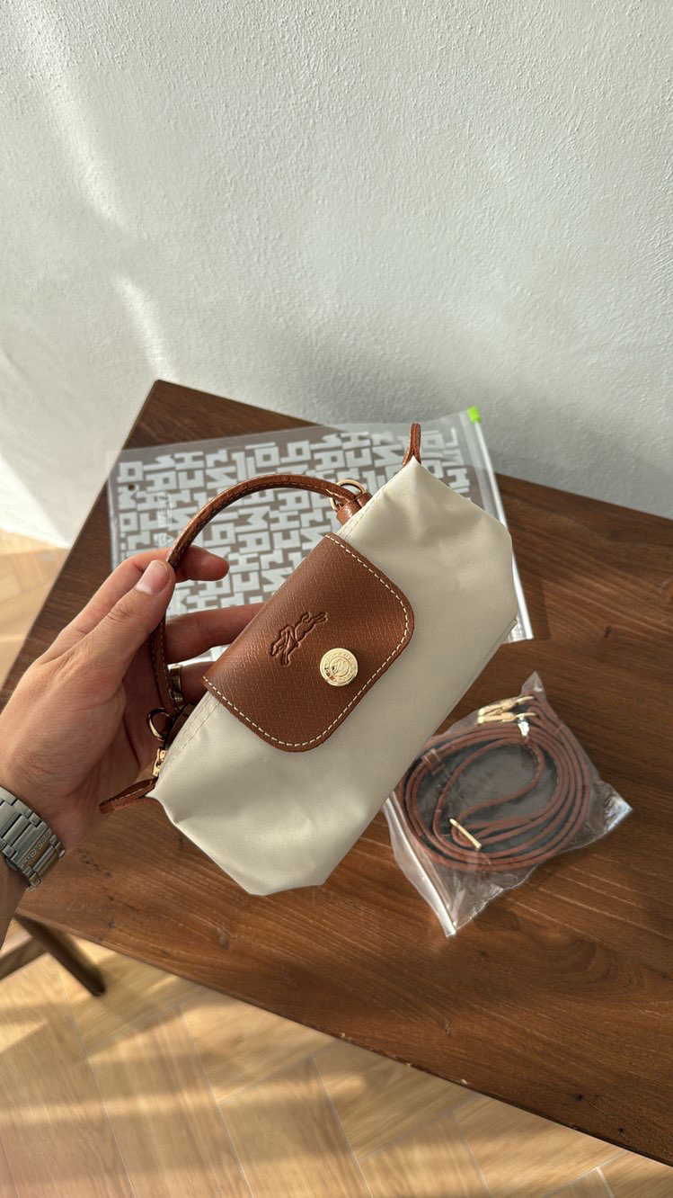 Longchamp Le Pliage Pouch Beige