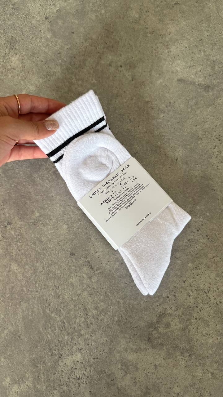Alo Yoga Unisex Çorap - White/Black (Premium)