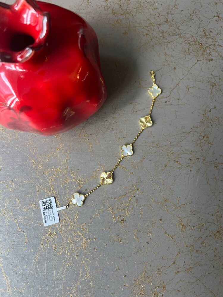Van Cleef & Arpels 5 Yonca Bileklik White/Gold