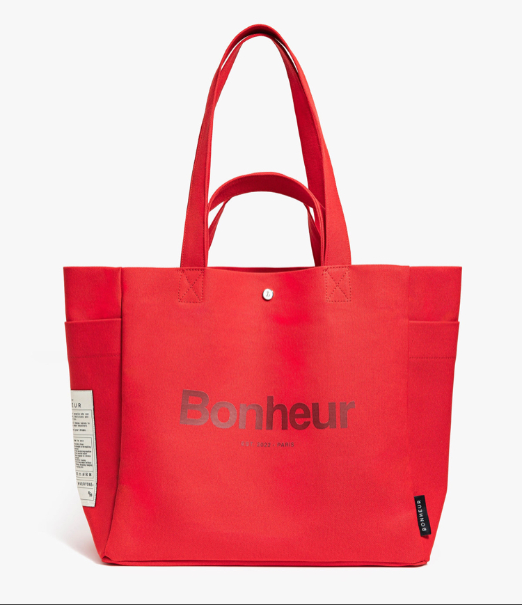 BONHEUR N°4 KANVAS ÇANTA - RED