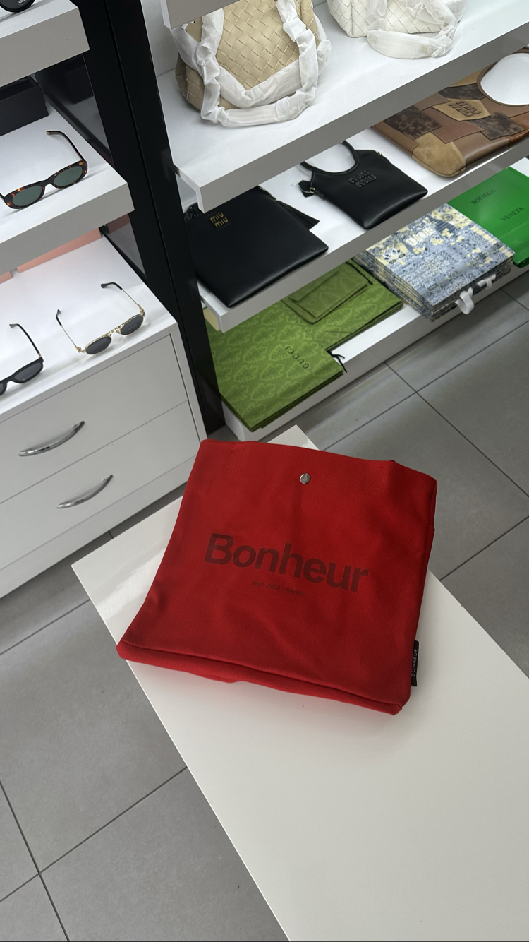 BONHEUR N°4 KANVAS ÇANTA - RED