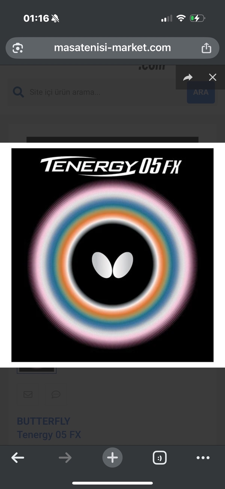 Butterfly Tenergy 05 FX Raket Lastiği