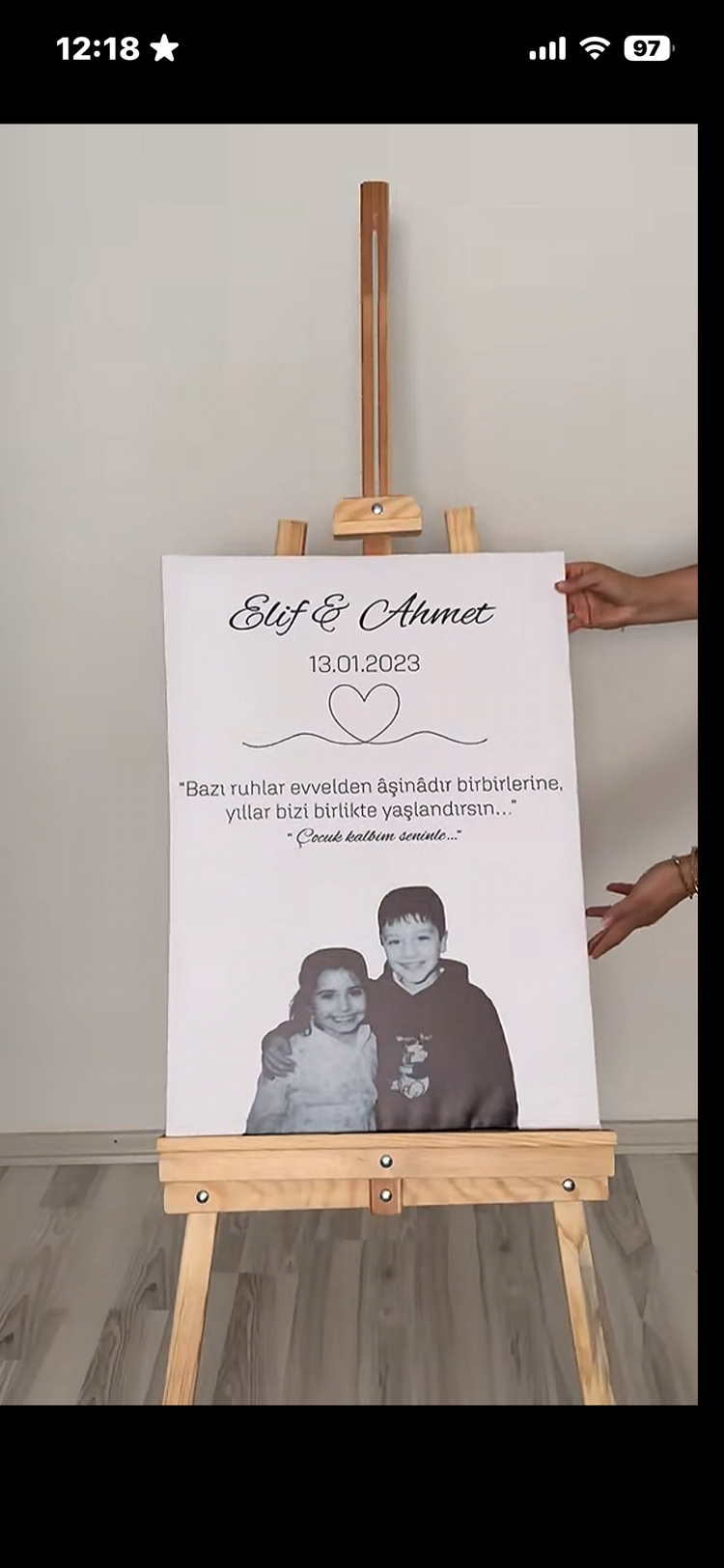 düğün karşılama panosu (sönil dahil değildir)