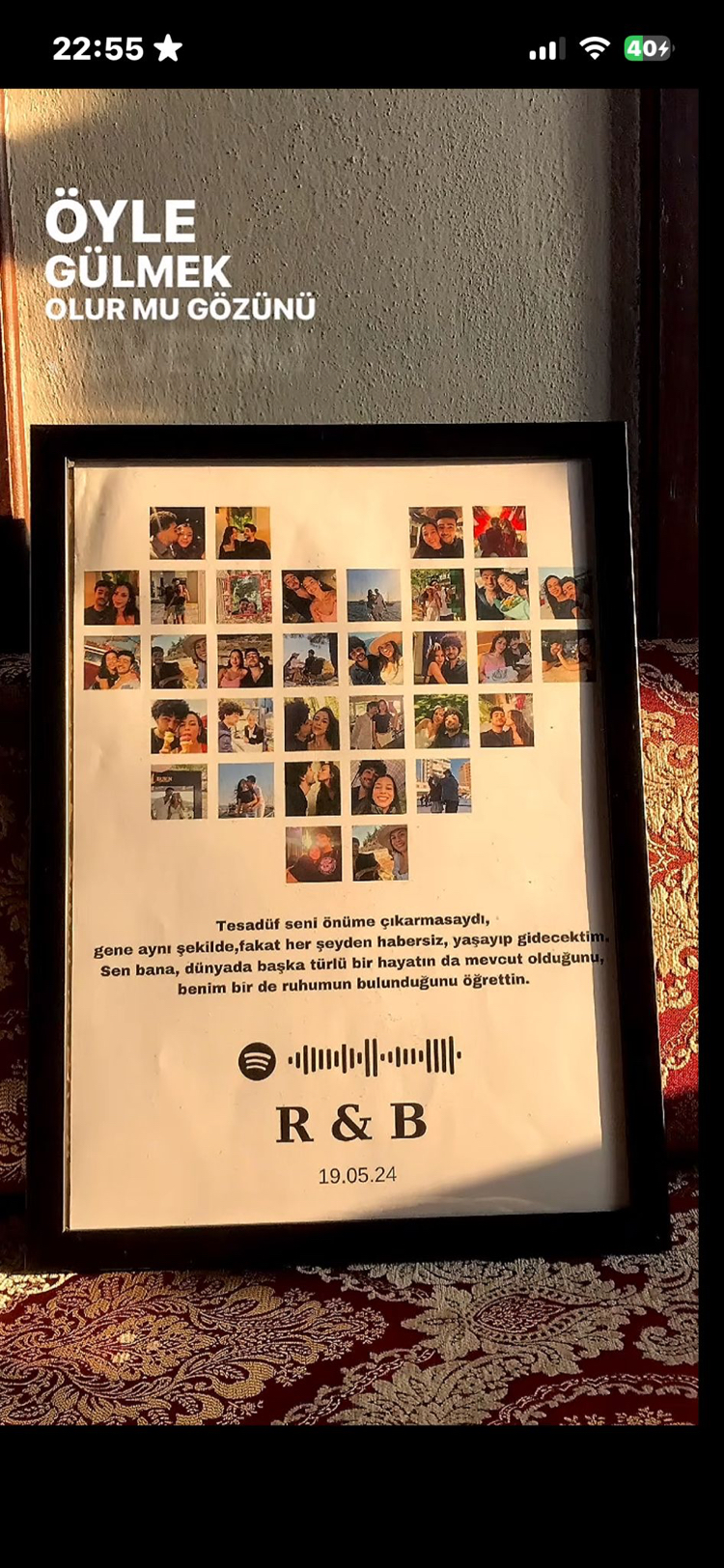 Kişiye Özel Kalpli Çerçeve