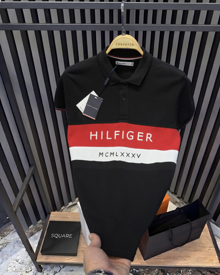 •TOMMY HILFIGER PREMIUM POLO YAKA T-SHIRT