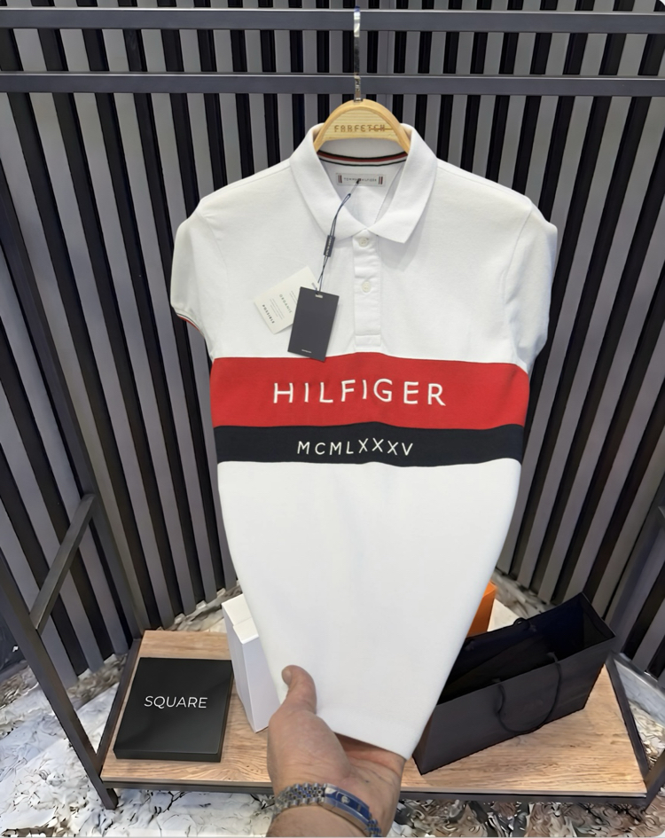 •TOMMY HILFIGER PREMIUM POLO YAKA T-SHIRT