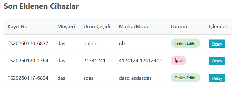 Teknik Servis Scripti