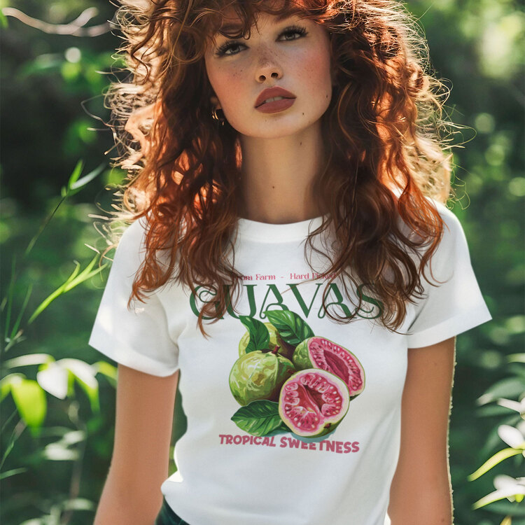 Guavas İncir Dijital Baskılı Unisex Tshirt, 1103