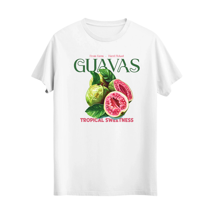 Guavas İncir Dijital Baskılı Unisex Tshirt, 1103