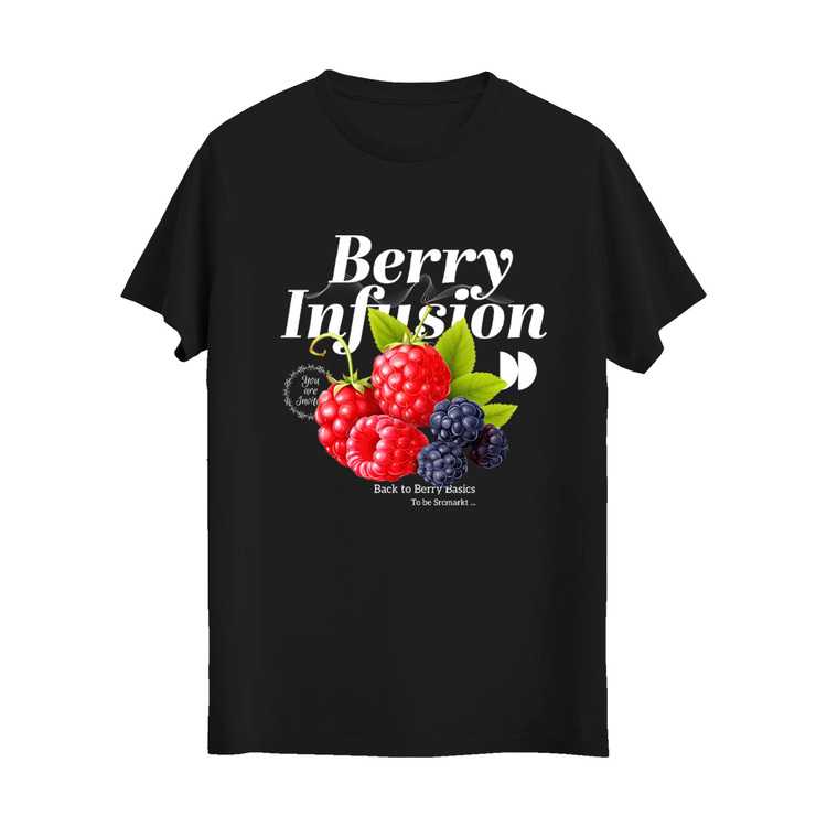 Berry infusion Dut Meyveli Baskılı Unisex Tshirt, 1101