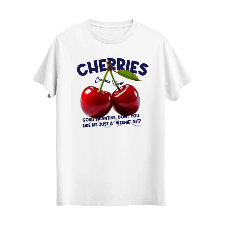 Cherries Kiraz Dijital Baskılı Unisex Tshirt, 1102