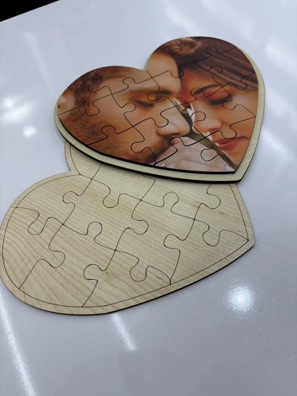 SEVGİLİLER GÜNÜ FOTOGRAF BASKILI KALP PUZZLE