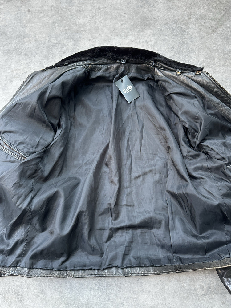 Kürk vintage deri jacket