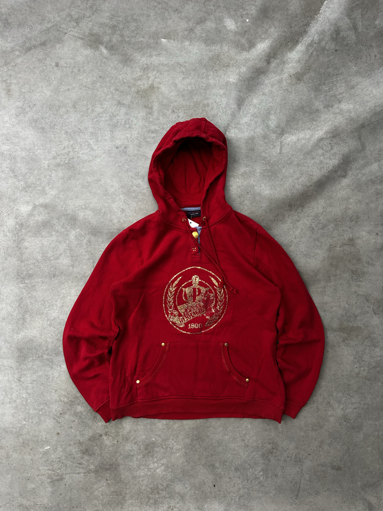 vintage button hoodie L