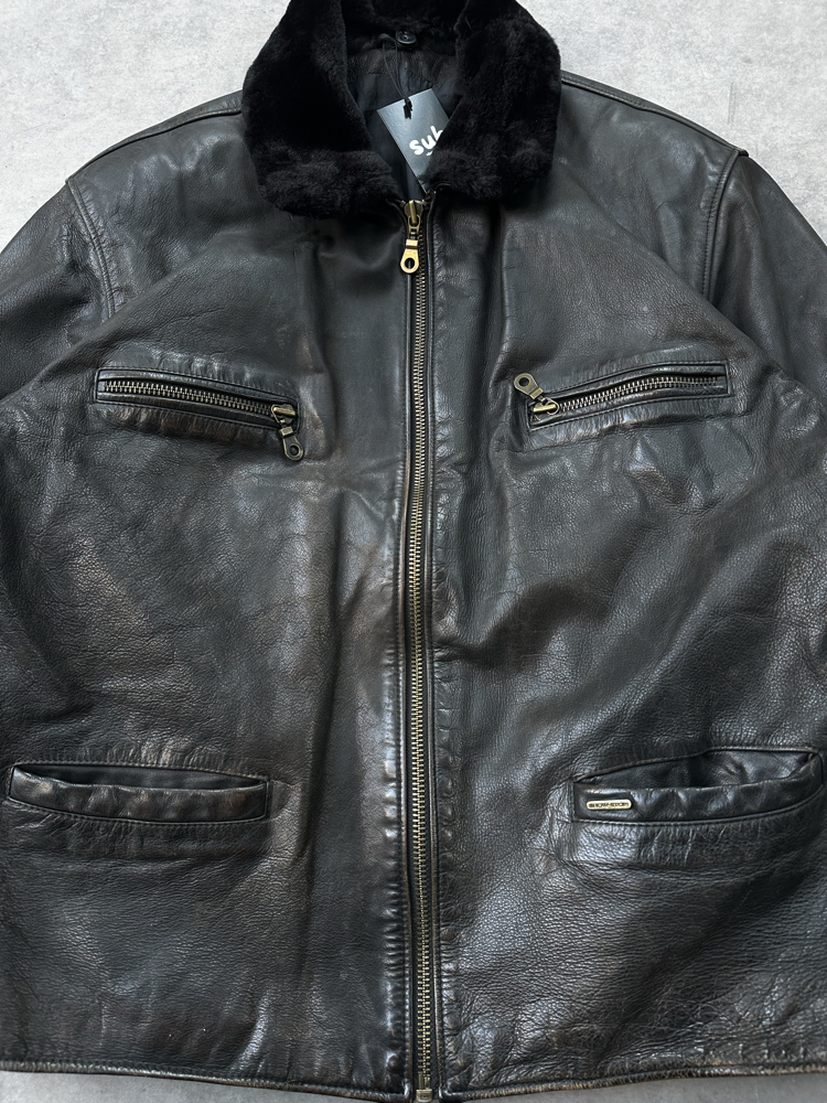 Kürk vintage deri jacket