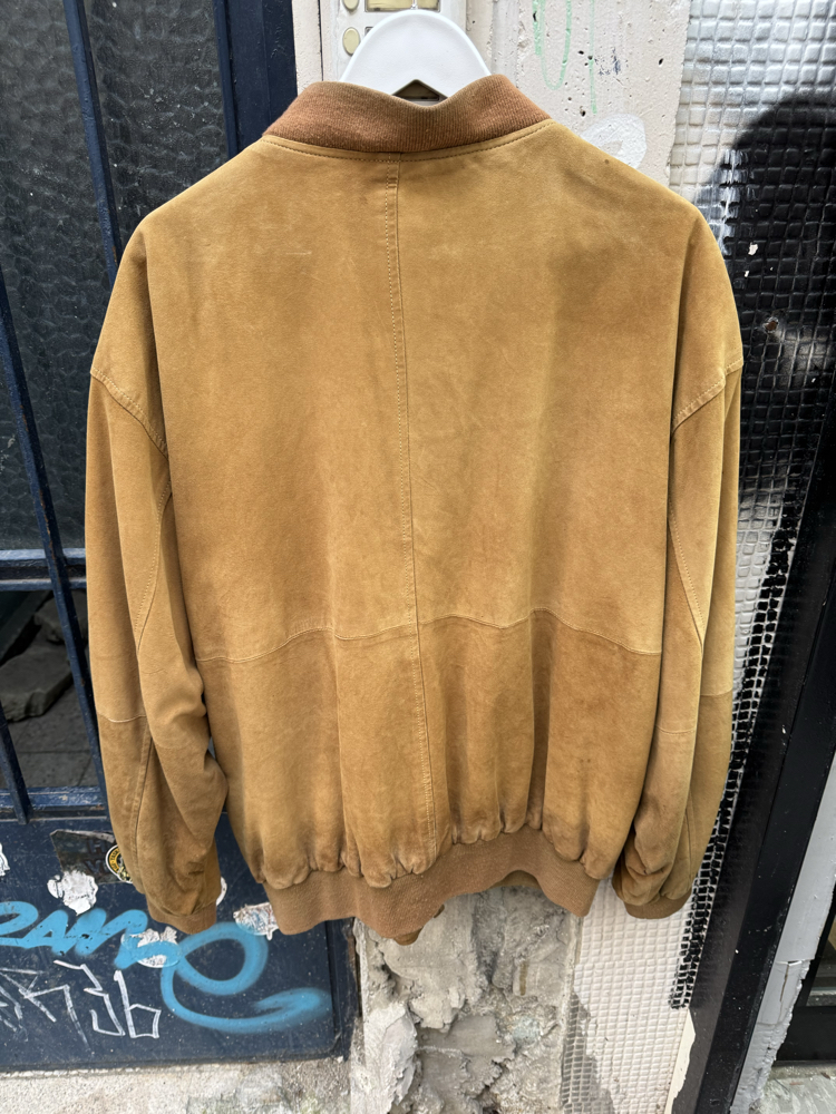 Vintage Süet Bomber Ceket XL