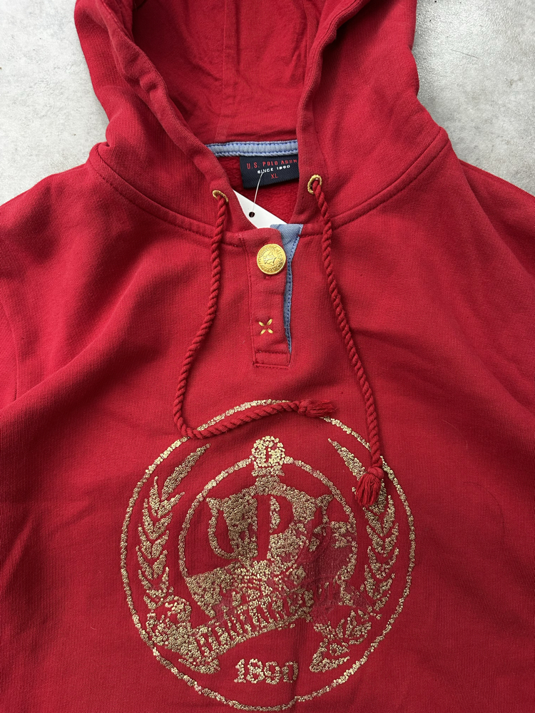 vintage button hoodie L