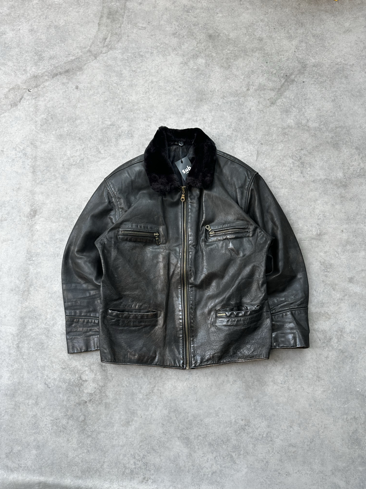 Kürk vintage deri jacket