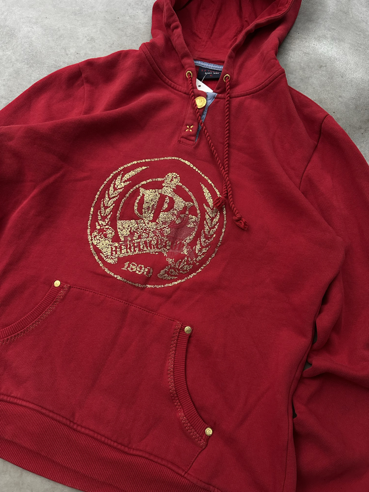vintage button hoodie L