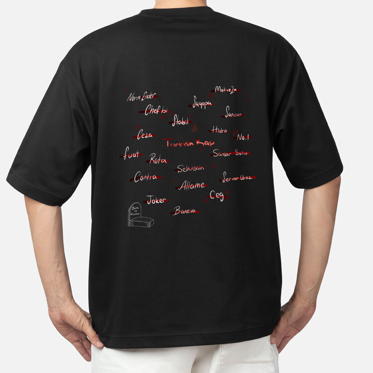 Türkçe Rap T-Shirt / Oversize / Kırmızı