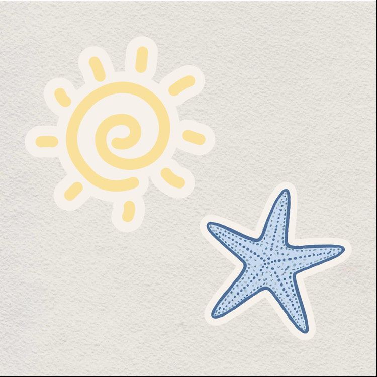 sun and the starfish stickerlar
