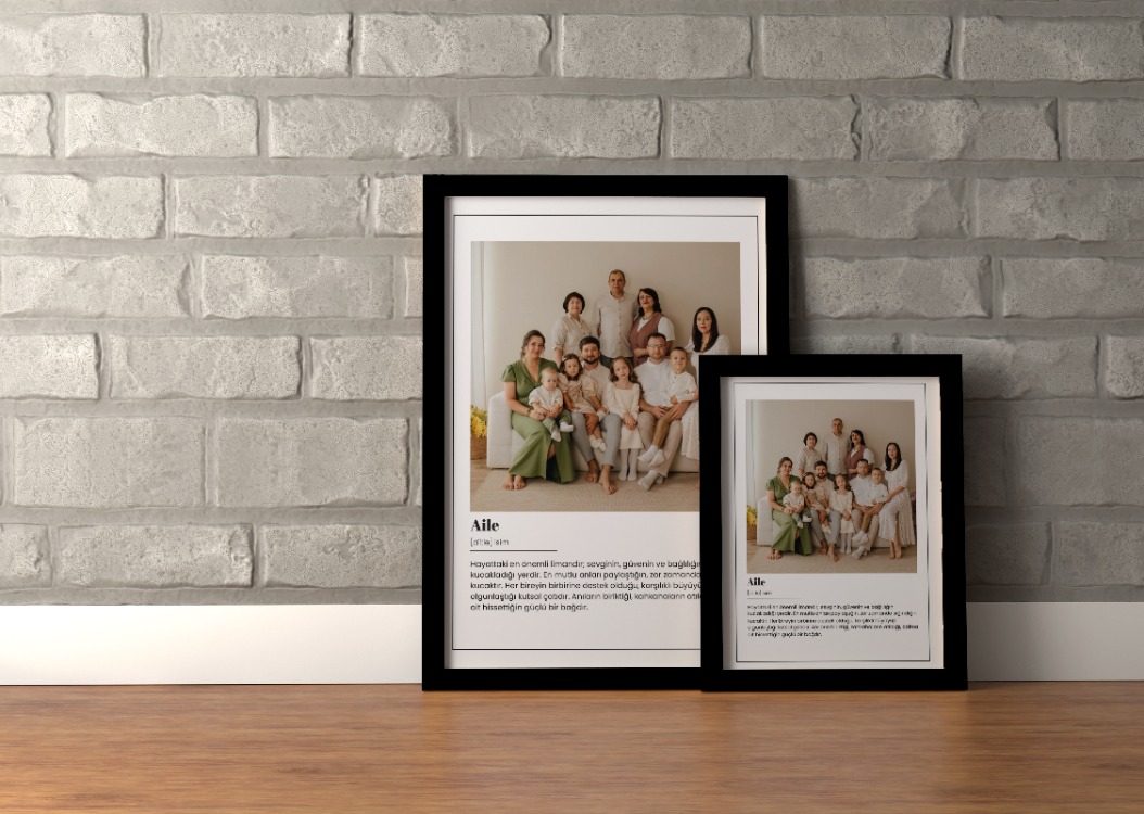 Kişiye Özel Aile Tanımı Posteri | Büyük Aile Fotoğraf Tablosu