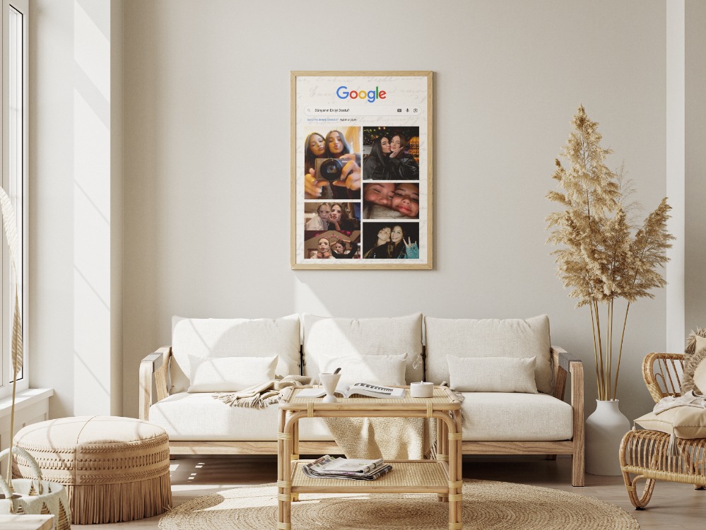 Kişiye Özel Google Arama Motoru Temalı Arkadaş Tablosu | Dünyanın En İyi İkilisi