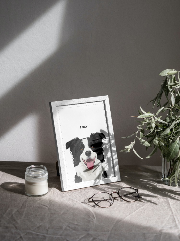 Kişiye Özel Evcil Hayvan Portre Posteri | Minimal Kedi & Köpek Fotoğraf Tasarımı
