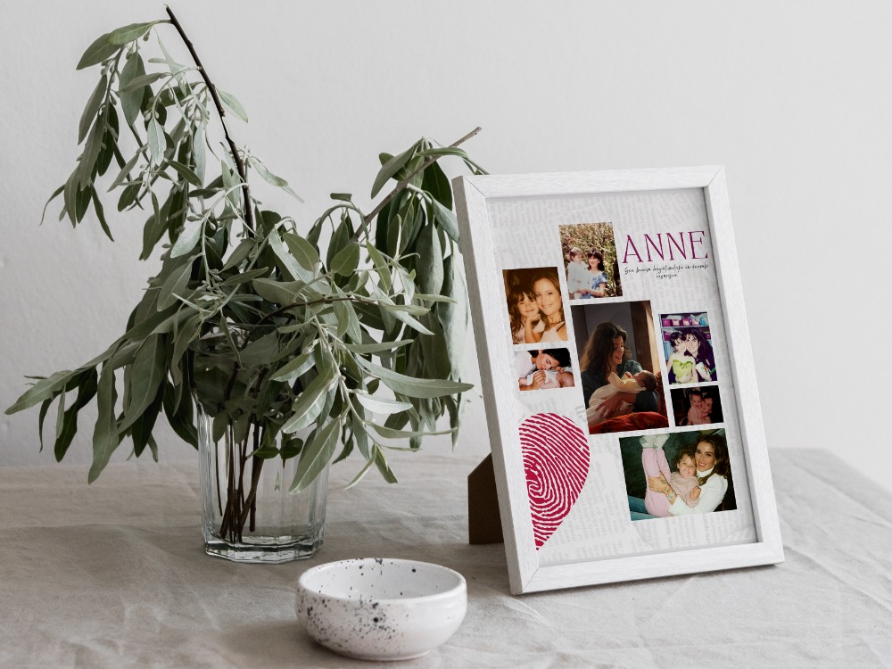 Anneye Özel Çoklu Fotoğraf Kolajı | Anı Düzenleyici Tablo | Anneler Günü Hediye