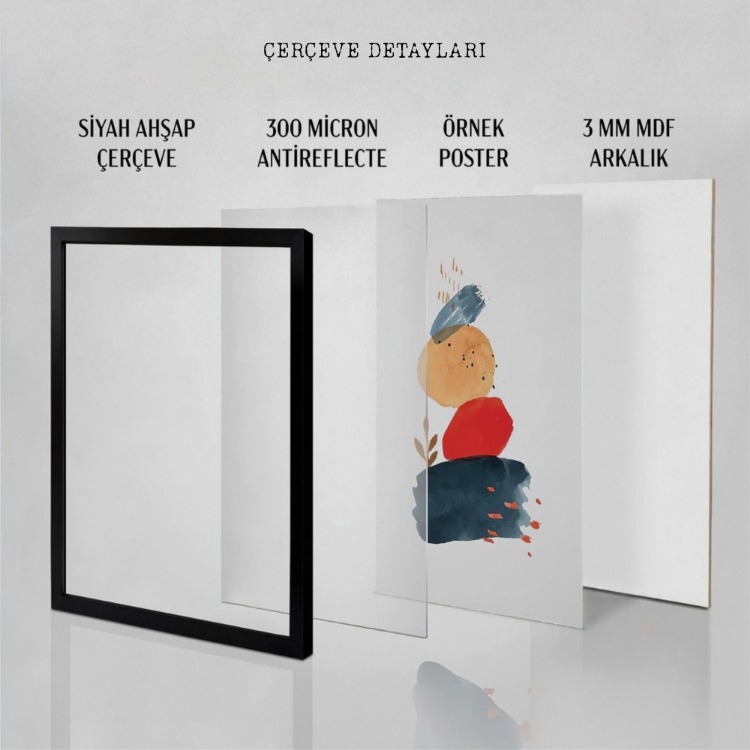 Atatürk Sözlü Portre Tablosu | Modern Minimalist Duvar Tablosu