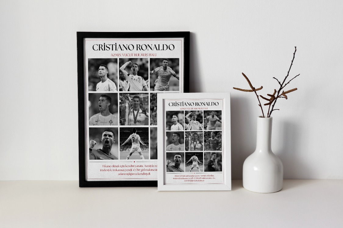 Cristiano Ronaldo Azmin Vücut Bulmuş Hali Kolajı | CR7 Motivasyon Tablosu