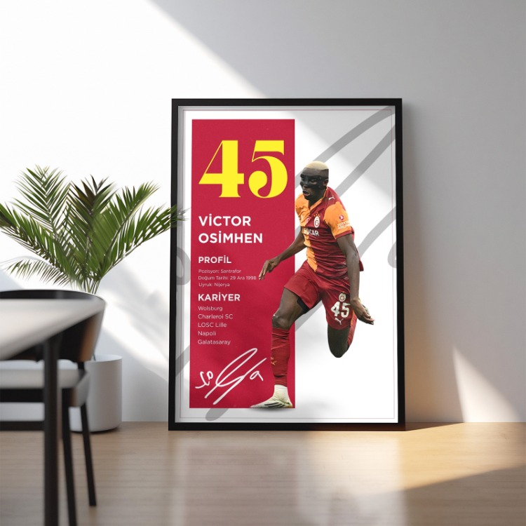 Victor Osimhen Gol Makinesi Posteri | Genç Yıldız Futbol Kariyer Tablosu