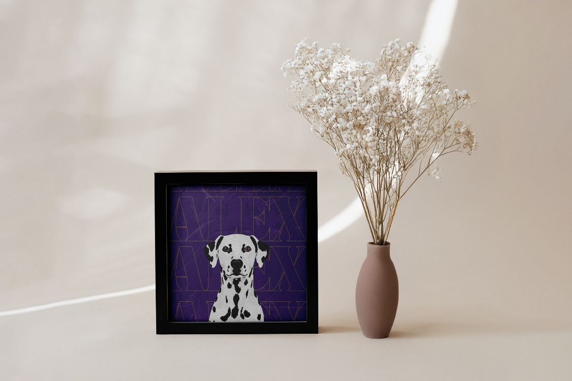 Kişiye Özel Evcil Hayvan Minimal İllüstrasyon Tasarımı – Pet Portrait Poster