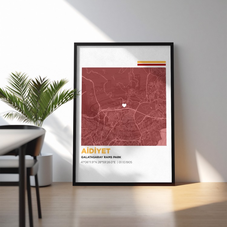 Galatasaray Stadyum Koordinat Tablosu | RAMS Park Aidiyet Posteri