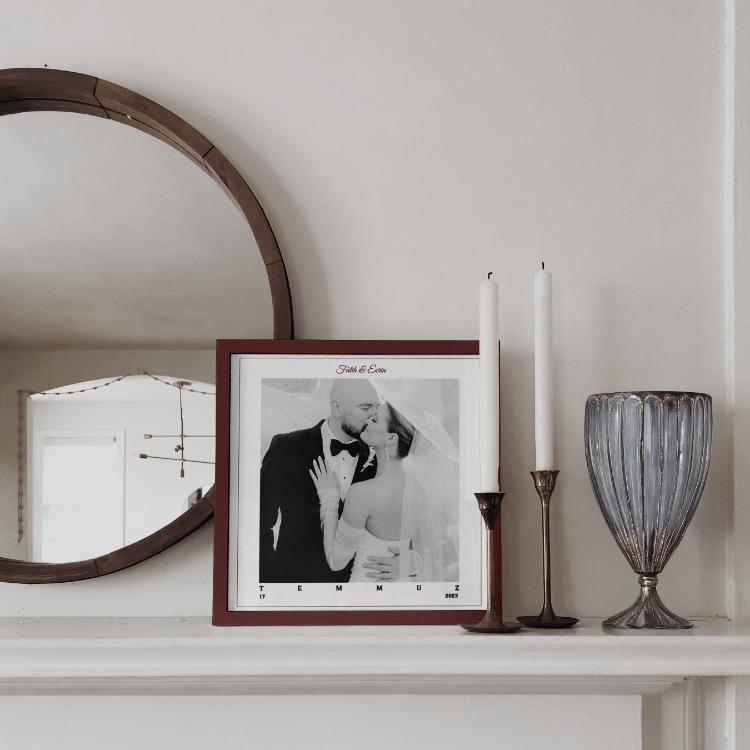 Kişiye Özel Minimalist Düğün Tarihi Tablosu | Evlilik Hediyesi