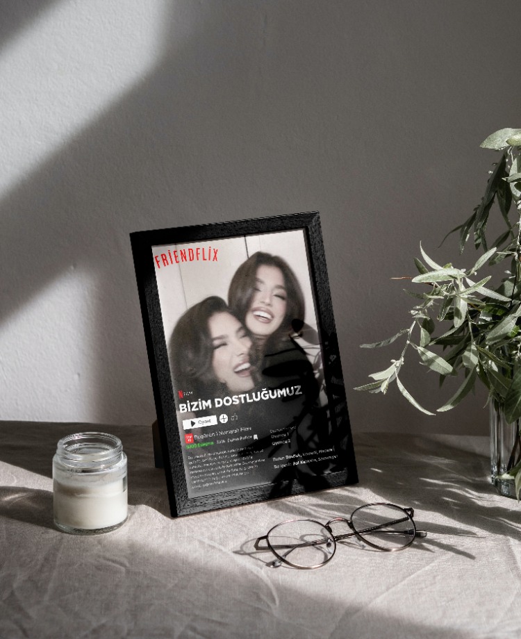 Kişiye Özel "Friendflix" Netflix Posteri | Arkadaşa Hediye | Dostluk Filmi